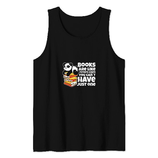 Book Fun Are Like Potato Chips Book Lovers Or Readers 3 Tank Tops