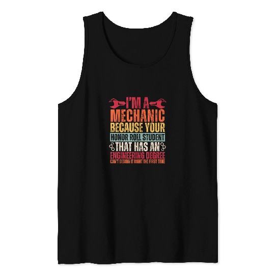 Mechanic Car Guy Mechanics DIY Handyman Garage Repair Shop Tank Tops
