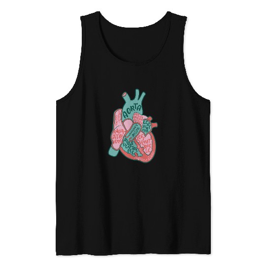 Human Love Design doctor anatomy Tank Tops