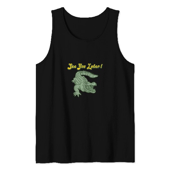 Alligator Pet Kids See You Later Alligator Boys Girls Kids Tank Tops