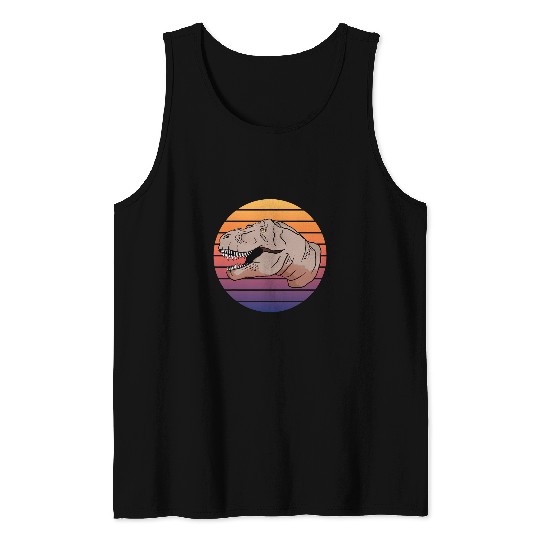 Dinosaur Pet TRex Tyrannosaurus rexs Dinosaur Retro vintages Tank Tops