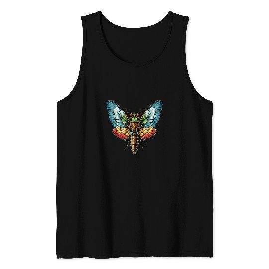 Cicada Insect Bug Colorful Entomology Entomologist Magicicad 21 Tank Tops
