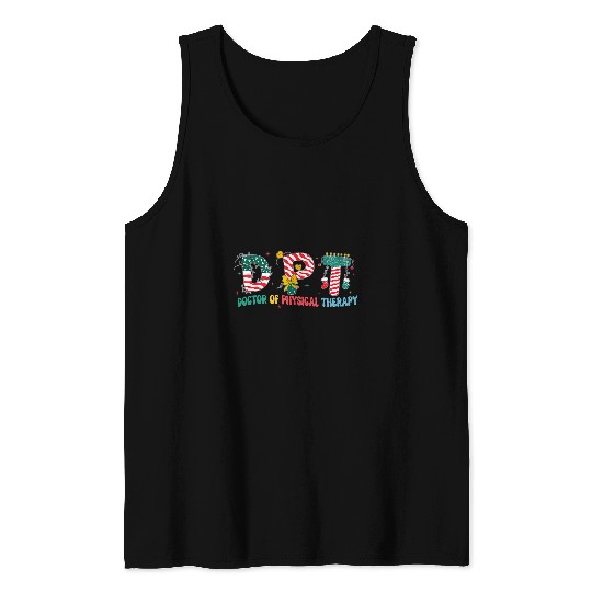 Doctor Of Physical Therapy Christmas Pediatric PT Xmas Tank Tops