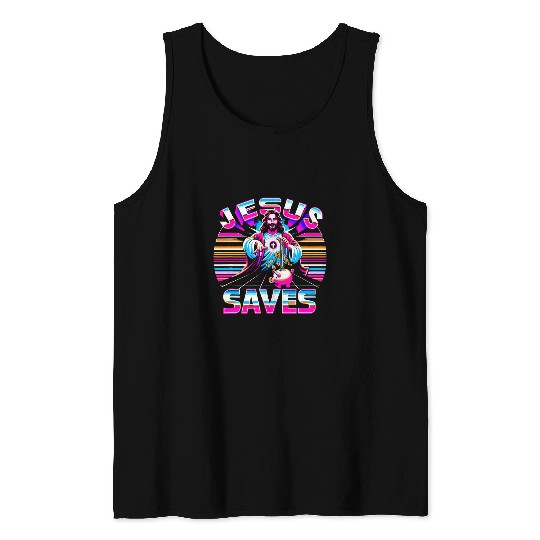 Pig Pet Jesus Saves Money Christian Bank Employee Piggy Bank Tank Tops