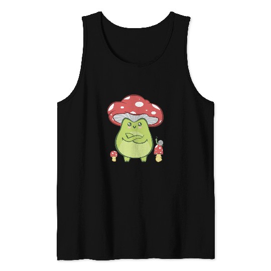 Frog Pet With Mushroom Hat Tank Tops