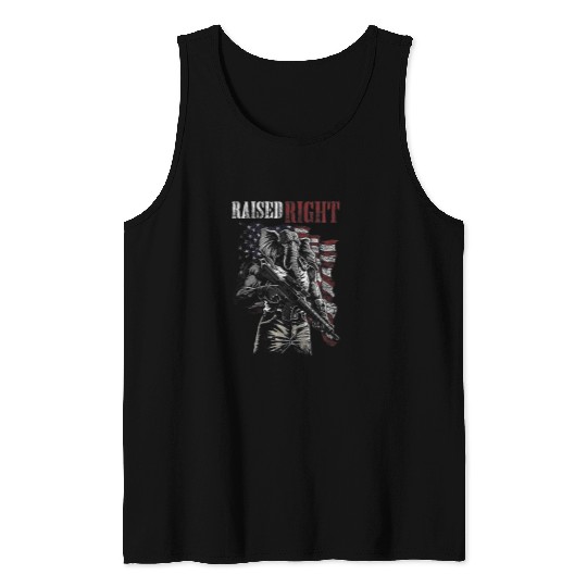 Elephant Mammal Raised Right Elephant on back Tank Tops
