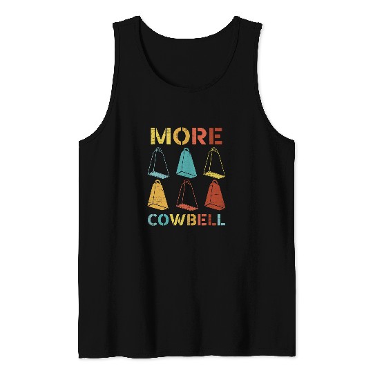 Cow Pet More Cowbell Retro Tank Tops