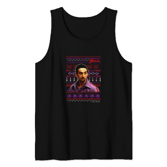 Sport Bowling The Big Lebowski Christmas Jesus Bowling Ugly Sweater Tank Tops
