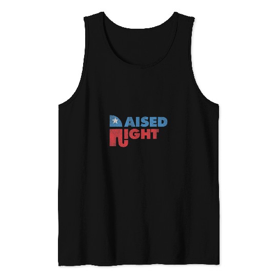 Elephant Mammal Retro Raised Right Republican Tank Tops