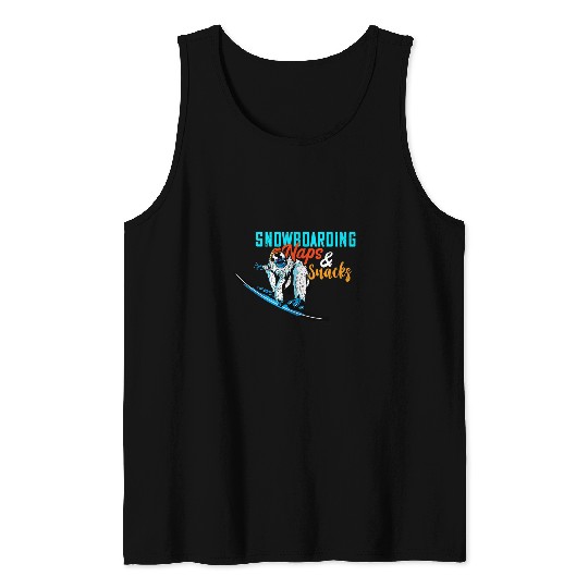 Bigfoot Pet Snowboarding Ape Yeti Snowboarder Winter Sport Snowboard Tank Tops