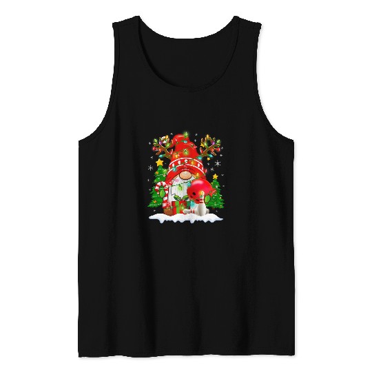 Sport Bowling Reindeer Gnome Bowling Ball Christmas Lights xmass Tank Tops