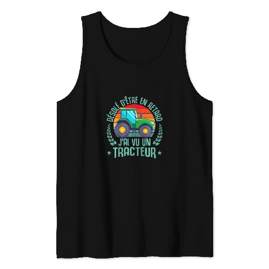 Tractor Fun driving Kids Agriculture Jai Vu Un Tractor Boy Tank Tops