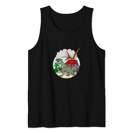Dinosaur Pet TRex Triceratops Dino Saurian Tank Tops
