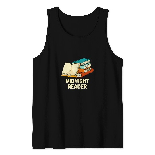 Book Fun Midnight Reader Bookworm Reading Coachs Book Lover 11 2 Tank Tops