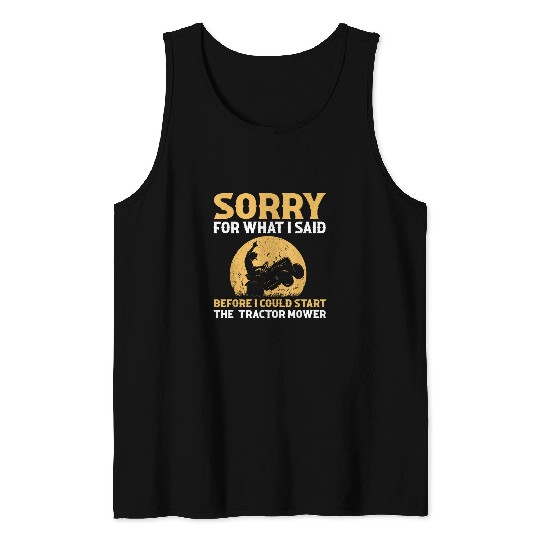 Lawn Mower Fun Quote Gardener Mow Cutting Grass Garden Tank Tops