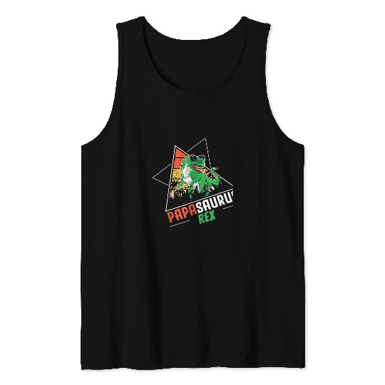 Dinosaur Pet Papasaurus rexs Fathers Day Papa Tank Tops