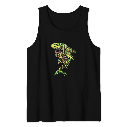 Shark Pet Mummy Shark Boys Halloween 3 Tank Tops