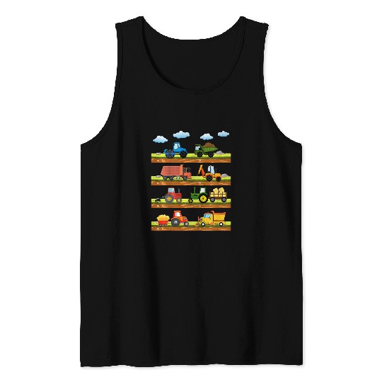 Tractor Fun driving Kids Construction equipment construction site tractor construction machinery agriculture Tank Tops