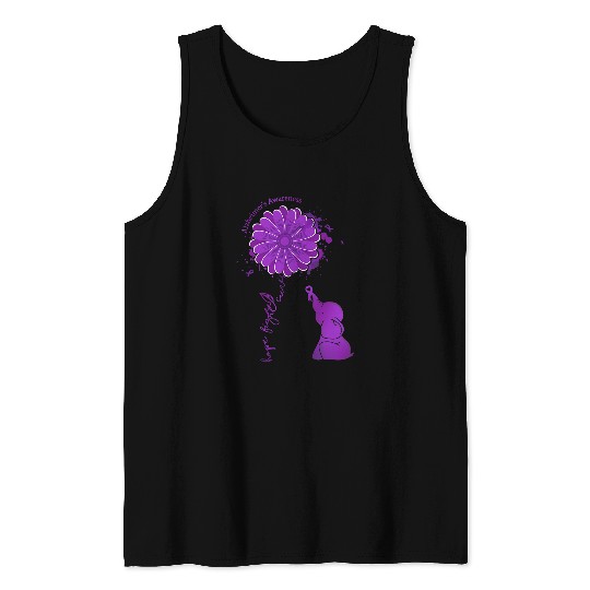 Elephant Mammal Hope Fight Cure Sunflower Tank Tops