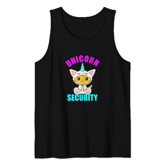 Unicorn Pet Security Women Men Boys Girls Kawaii Tank Tops