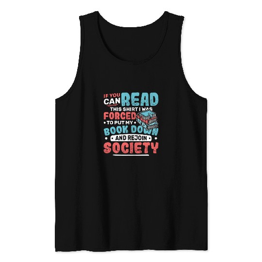 Book Fun Librarian Themed Book Club Reading Book Lovers Tank Tops