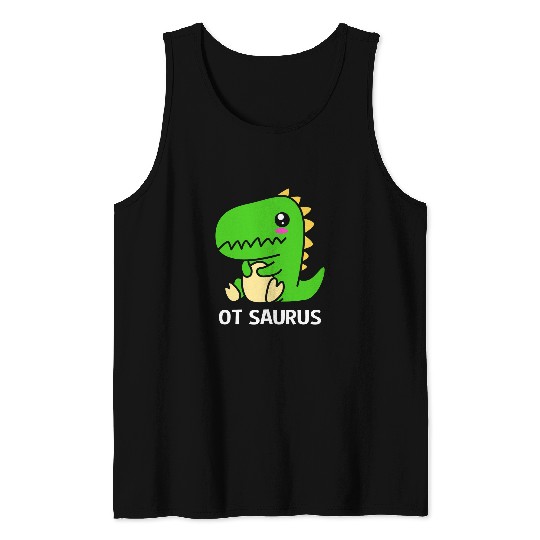 Dinosaur Pet Pediatric Occupational Therapy OTsaurus Dinosaur OT Tank Tops