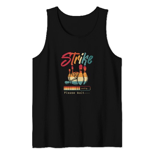 Sport Bowling Retro Bowling Strike Tank Tops
