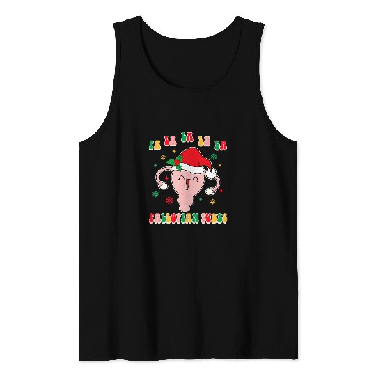 OBGYN Midwife Doula Christmas Fa La La La La Fallopian Tubes Tank Tops