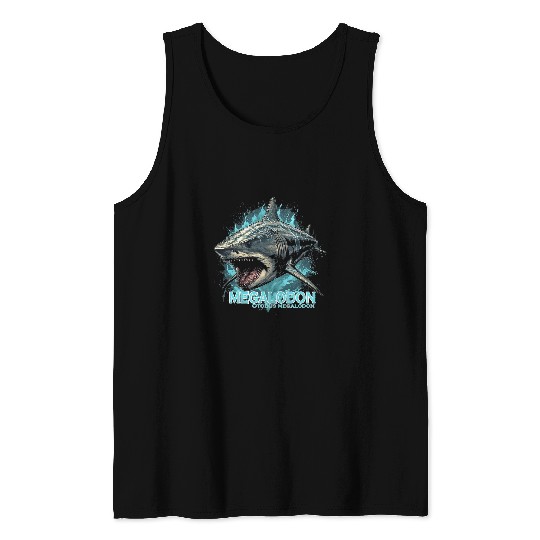 Shark Pet Megalodon Shark Shark Diving 1 Tank Tops