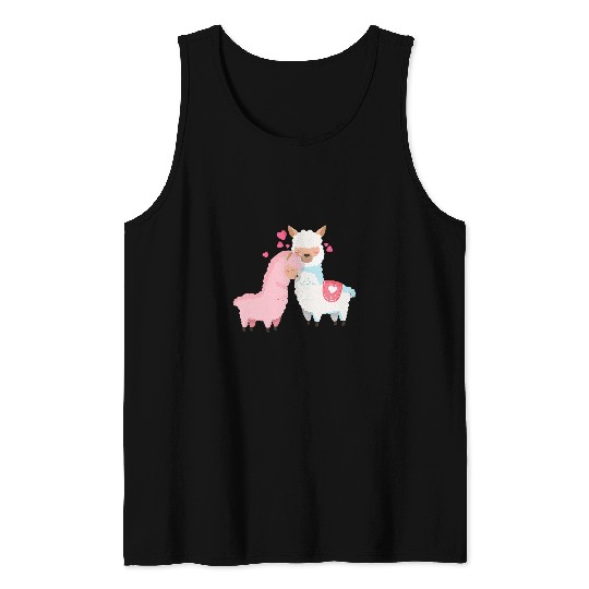 Llama Pet Couples Gift Wedding Anniversary Valentines Him Her Tank Tops