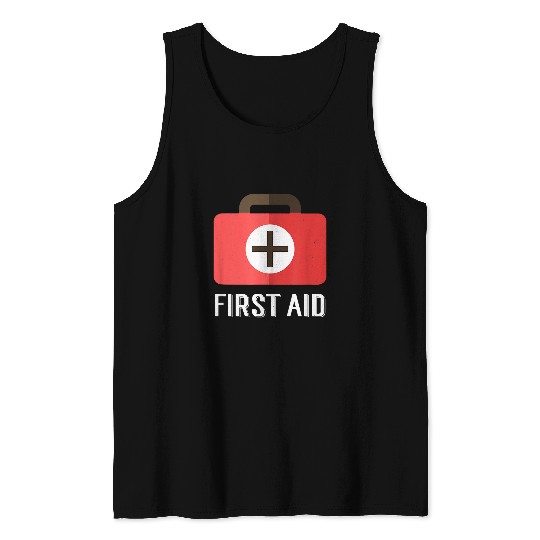 Red First Aid kit 2Great Cross Emergency Lifeguard Staff Tank Tops