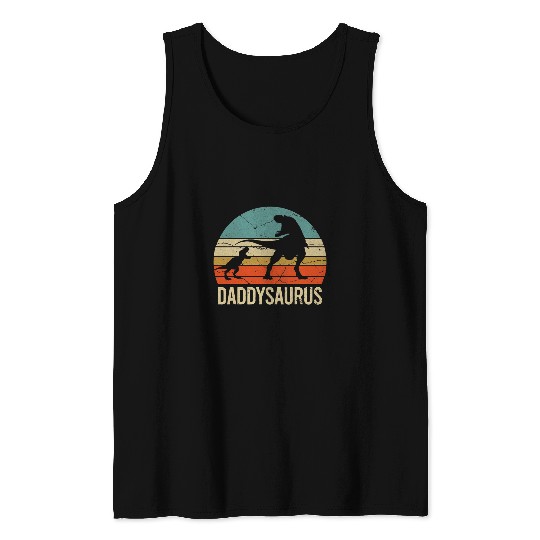 Dinosaur Pet Daddy Dinosaur Tee Funny Dad Daddysaurus Kid Tank Tops
