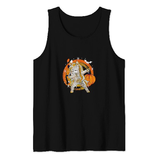 Unicorn Pet Funny Halloween 2  Unicorn Skeletons 16 Tank Tops
