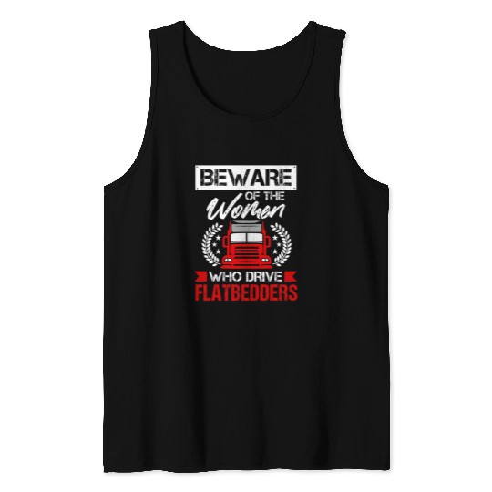Trucking Flatbedder Cargo Vehicle Flatbed Truck Driver 24 Tank Tops