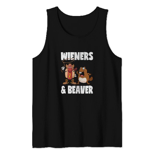 Beaver Pet Wieners Beaver Funny vintages Retro Beavers Love Tank Tops