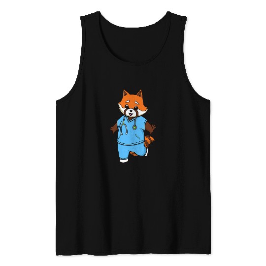 nurses Job Comic red panda nurses Tank Tops