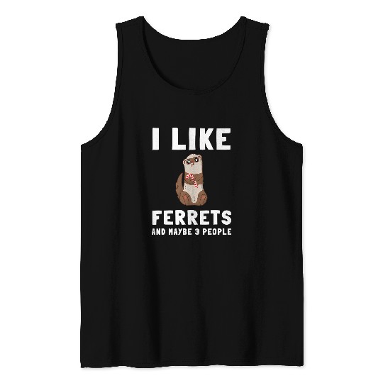 Ferret Pet Weasel Pet Rodent Animal Vateranian 1 Tank Tops