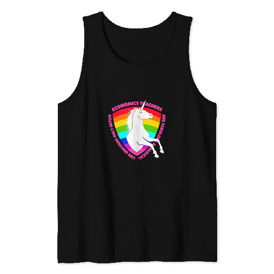 Unicorn Pet Economics Teacher Finance Accountant Tutor Tank Tops