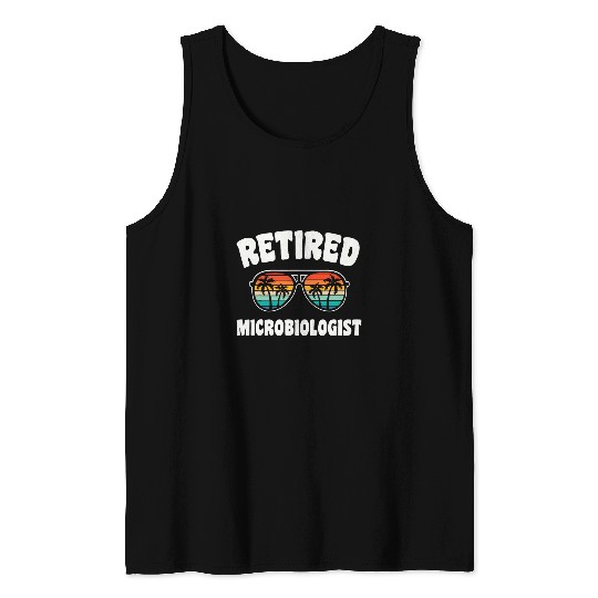 Retired Microbiologist Funny Retirement Congratulations Tank Tops