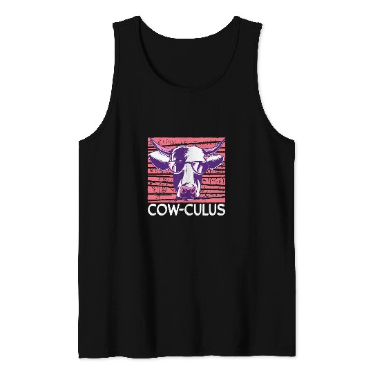 Cow Pet CowCulus School University Algebra Funny Mathematics Tank Tops