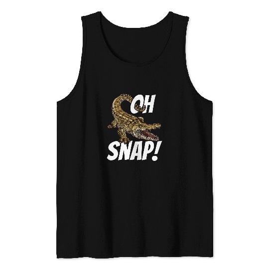 Alligator Pet Oh Snap Funny Alligator Gator Crocodile Graphic Kids Adults Tank Tops