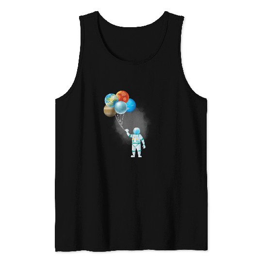 Astronaut Job Rocketman Costume Astronaut Helmet Spaceman Planet Mens Kids Tank Tops
