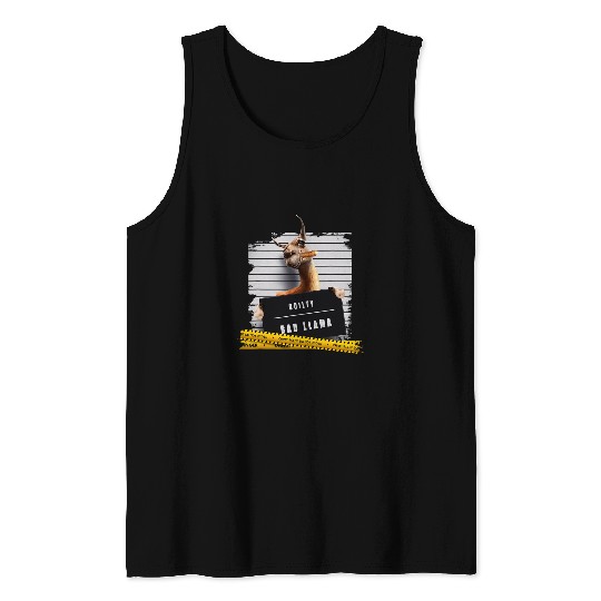 Llama Pet Thug Llama Mugshot Gangster Funny Tank Tops