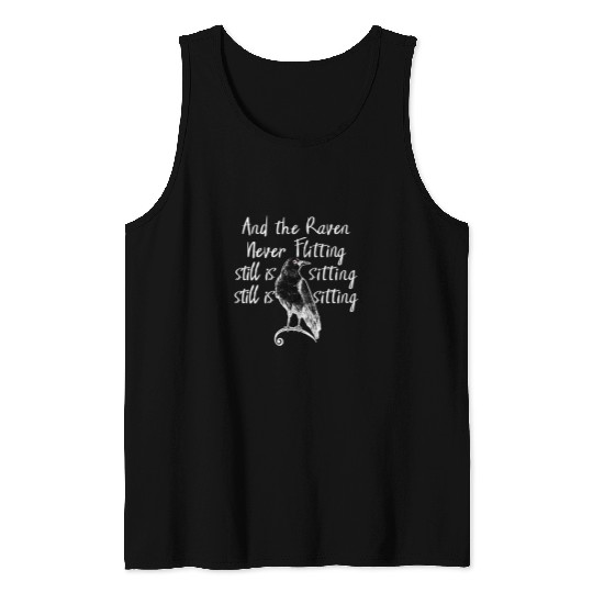 Book Fun Edgar Allan Poe Raven Quote Saying Goth Literary Reader Tank Tops