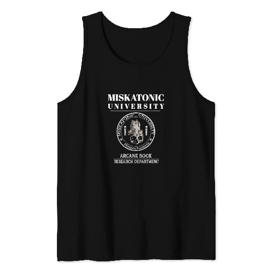 Book Fun Miskatonic University Arcane Book Research Department Tank Tops