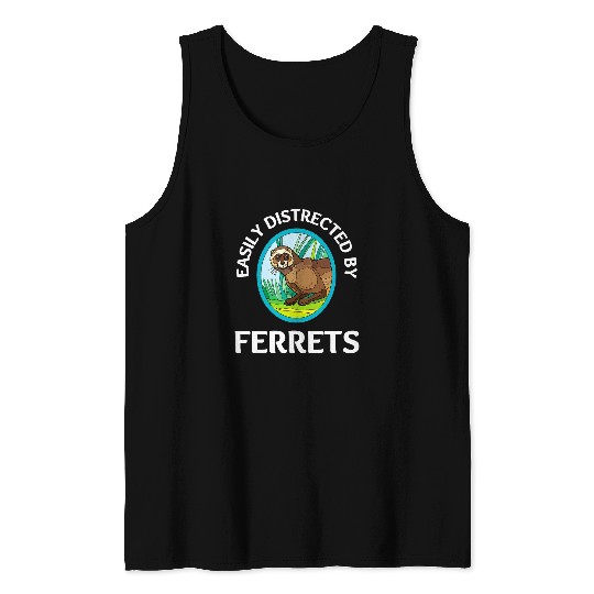 Ferret Pet Weasel Pet Rodent Animal Vateranian 2 Tank Tops