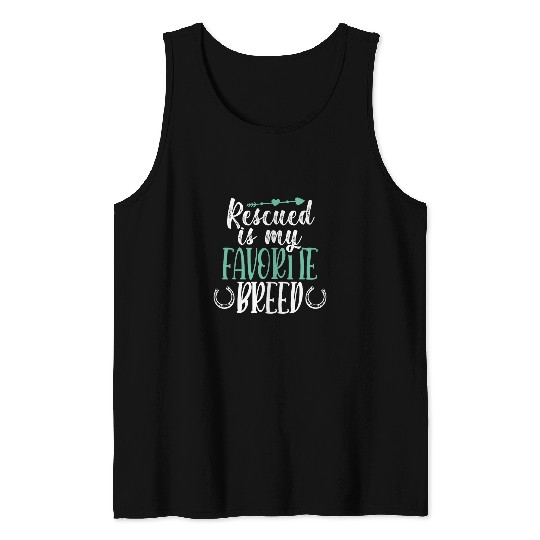Horse Pet Rescue  Horseback Rider Adopt Horses Horseshoe Tank Tops
