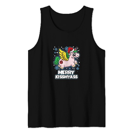 Unicorn Pet Merry  MyUnicorn Angel Christmas Humor Saying 8 Tank Tops