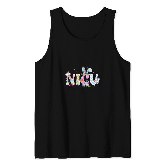 nurses Job Newborn Intensive Care Unit NICU nurses Bunny Easter Day 12 Tank Tops
