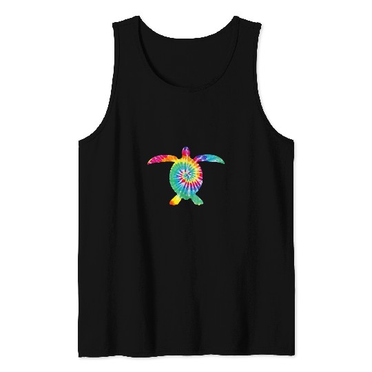 Tie Dye Sea Turtle 2Diver Turtle Lovers Tank Tops